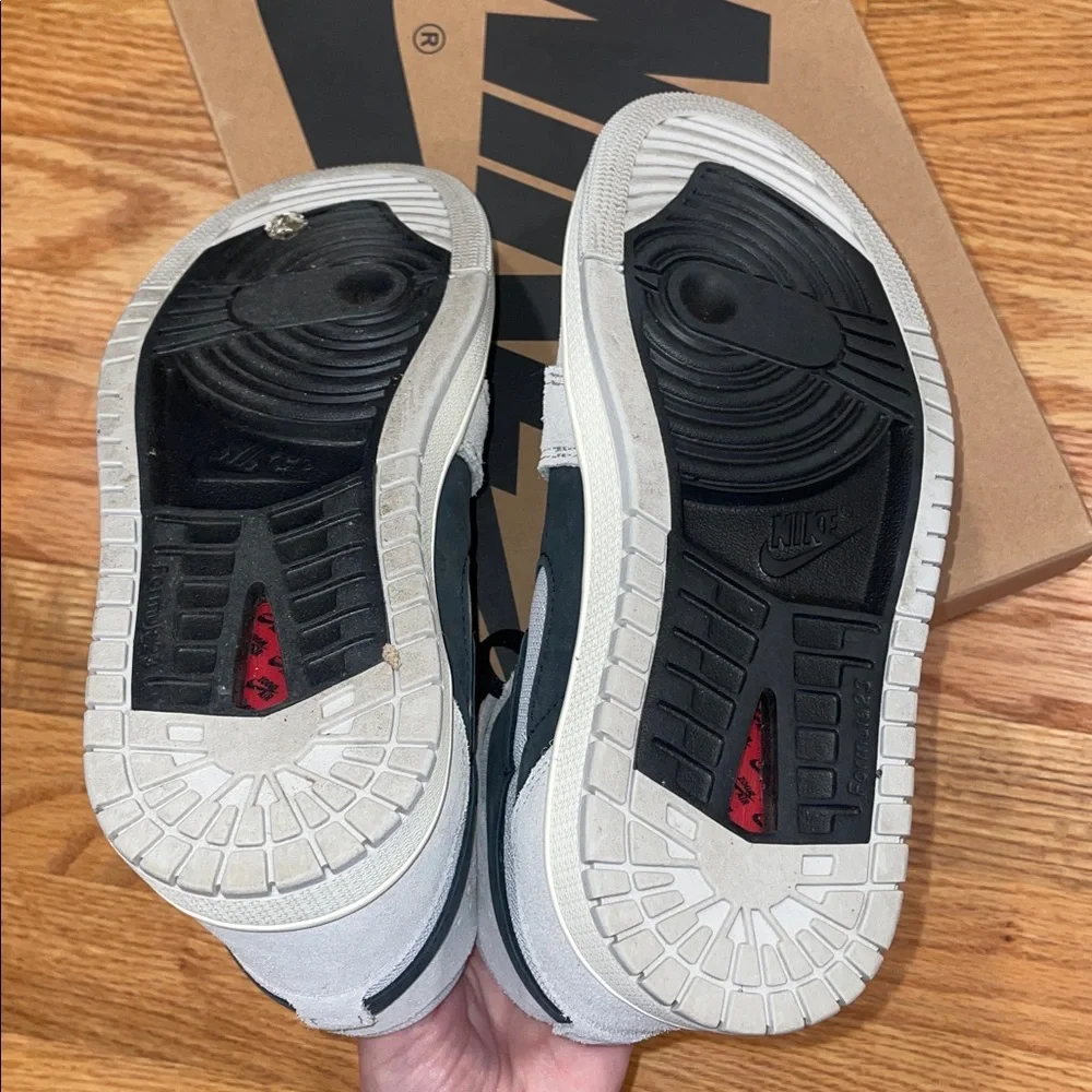 Air Jordan 1 grey and black sneakers